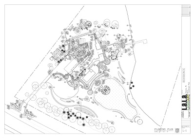 image of a residential landscape plan prepared by Orlando Florida landscape designer